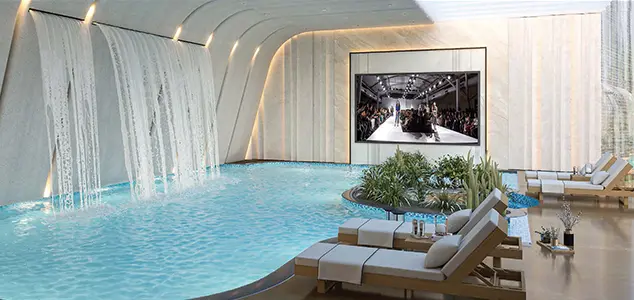 CRC Maesta indoor pool and screening lounge